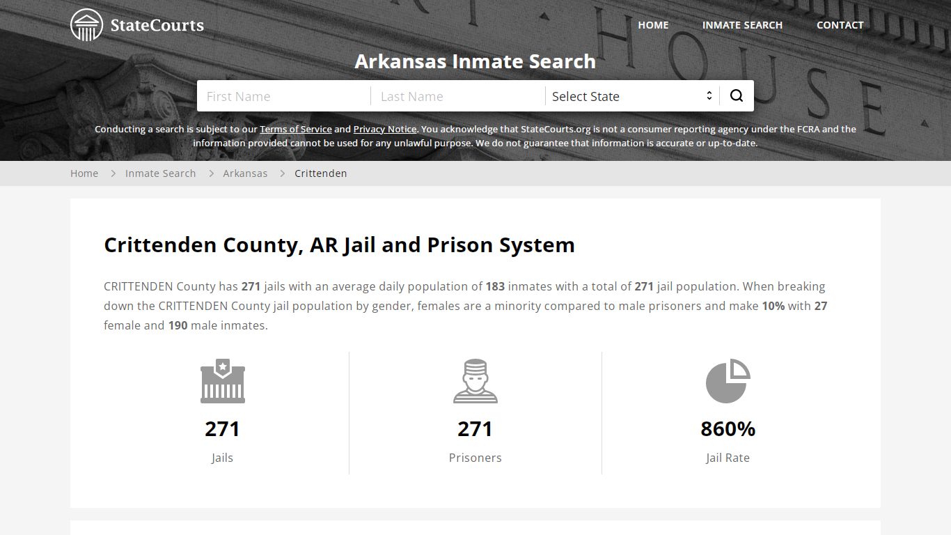 Crittenden County, AR Inmate Search - StateCourts