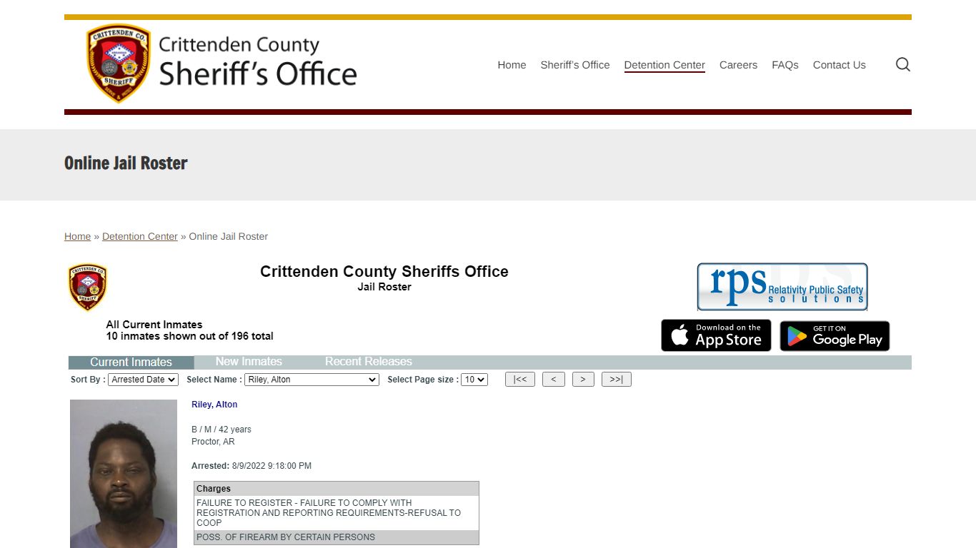 Online Jail Roster - Crittenden County Sheriff’s Department